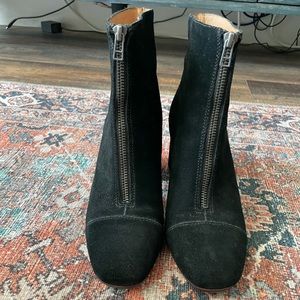 Size 8, Worn Once, Suede zip up Madewell